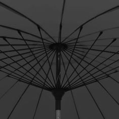 Vidaxl Zahradní slunečník s hliníkovou tyčí 270 cm černý