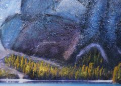 MCW Nástěnná malba Krajina H25, plátno Malování písku, ručně malované XL nástěnné malby ~ 80x120cm