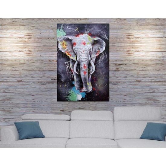MCW Olejomalba Elephant H25, plátno Nástěnná malba Malování, Ručně malované XL Nástěnná malba