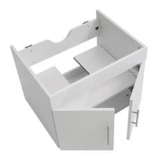MCW Vanity unit D16, umyvadlová skříňka, umyvadlová skříňka koupelnový nábytek, MVG vysoký lesk 60cm ~ bílá