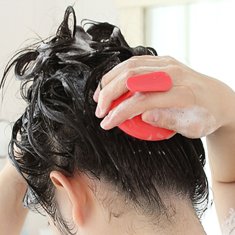 VivoVita Sada Vivo Hair Brush pro masáž a péči o pokožku hlavy (1+1), červená