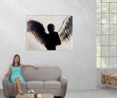 MCW Olejomalba Anděl, 100% ručně malovaná nástěnná malba XL, 120x90cm