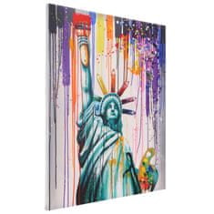 MCW Olejomalba Socha Svobody, 100% ručně malovaná nástěnná malba 3D Malování XL, 100x80cm