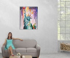 MCW Olejomalba Socha Svobody, 100% ručně malovaná nástěnná malba 3D Malování XL, 100x80cm
