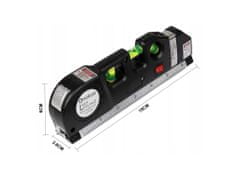 Leventi Laserová vodováha 4v1 s měřicí páskou
