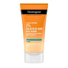 Neutrogena Vyhlazující peeling Clear & Defend (Facial Scrub) 150 ml