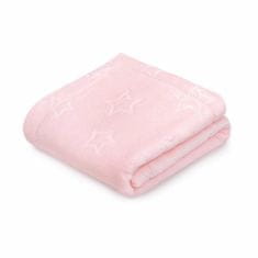 Inny Fleecová dětská deka s hvězdičkami 70x100 pudrově růžová - KXM-PM-1-PP