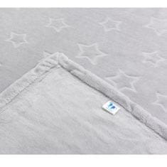 Inny Fleecová dětská deka s hvězdičkami 70x100 šedostříbrná - KXM-PM-1-GS