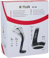 Retlux 204 stm.LED lampa Qi 6W, černá