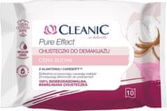 Cleanic Pure Effect odličovací ubrousky - suchá pleť 1Op.-10Dodávka