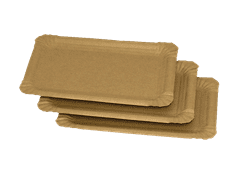 ECOFOL Hnědý papírový tácek EKO 10x16 cm č. 3 párty KRAFT bal/10 ks Balení: 10