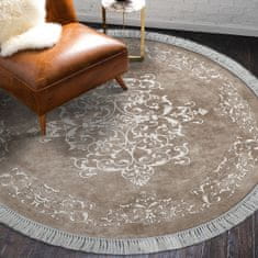 Conceptum Hypnose Kulatý koberec Tapis 100 cm béžový