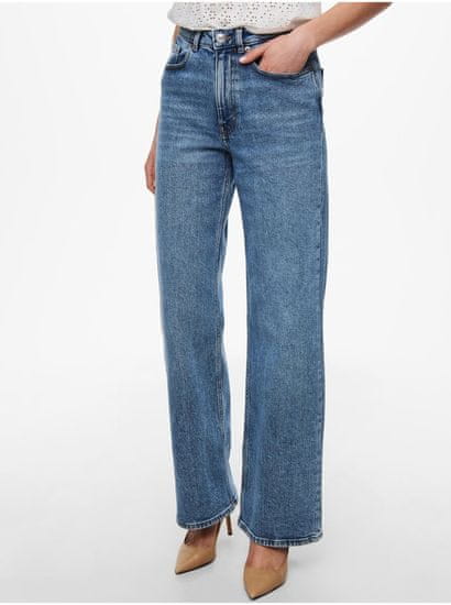 ONLY Modré dámské široké džíny ONLY Juicy