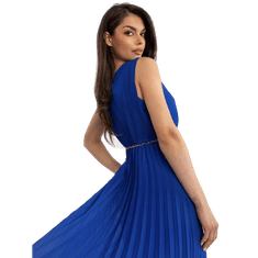 ITALY MODA Dámské šaty s páskem midi plisované DANUTA kobaltové DHJ-SK-13168.21X_398551 Univerzální