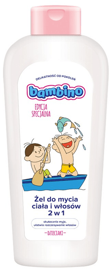 BAMBINO 2W1 Mycí gel na tělo a vlasy pro děti a kojence Kids on a Boat 400 ml