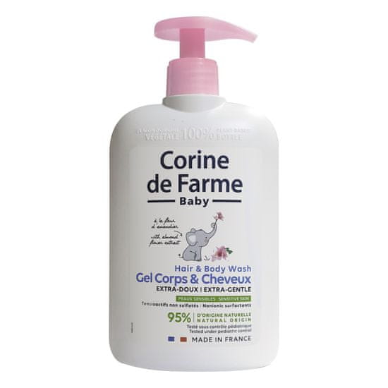 Corine de Farme Bebe Extra jemný mycí gel na tělo a vlasy 2W1 mandle 500 ml