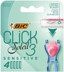 Bic Systém Click Soleil 3 Sensitive Holicí kazety 1Op.-4Set