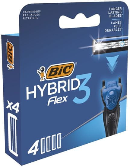 Bic System Hybrid Flex 3 kazety do holicího strojku Blister 1Op.-4Szt