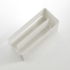 Yamazaki Zásobník na papírové ubrousky Rin 4766, kov/dřevo, bílý