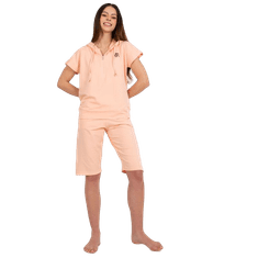 BERRAK Dámské bavlněné pyžamo s kraťasy NICOLETA broskvové BR-PI-9186_398781 S