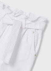 MAYORAL bílé lehké kalhoty s mašlí Velikost: 4/104cm
