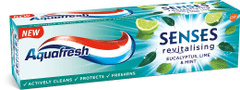 Aquafresh Senses Energizující zubní pasta Eukalyptus Lime &amp; Mint 75ml