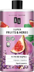 AA Super Fruits &amp; Herbs Relaxační a zklidňující fík a levandule do koupele 750 ml