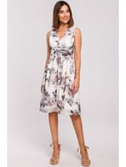 Style Stylove Dámské květované šaty Isondrie S225 bílá XL
