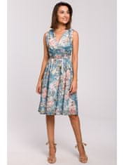 Style Stylove Dámské květované šaty Isondrie S225 modro-růžová S