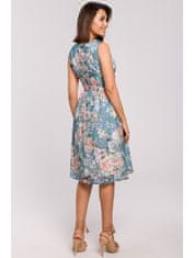 Style Stylove Dámské květované šaty Isondrie S225 modro-růžová S