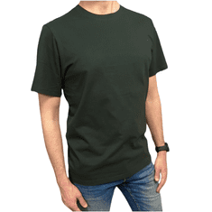 Moraj Pánské tričko hladké tričko tmavě zelené XXL
