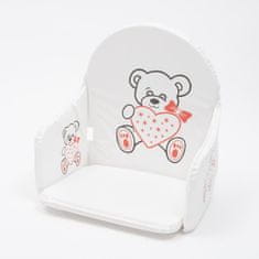 NEW BABY Vložka do dřevěných jídelních židliček typu Victory bílá medvídek srdíčko