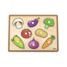 Viga Dřevěné vkládací puzzle zelenina