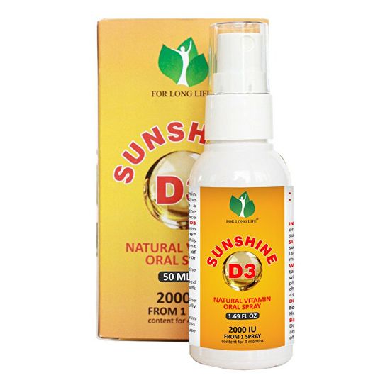 For long life Sunshine vitamin D3 50 ml