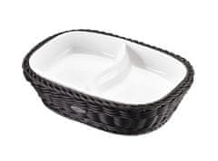 Westmark Miska porcelán v košíku 22,5 x 16,5 x 5,5 cm černá