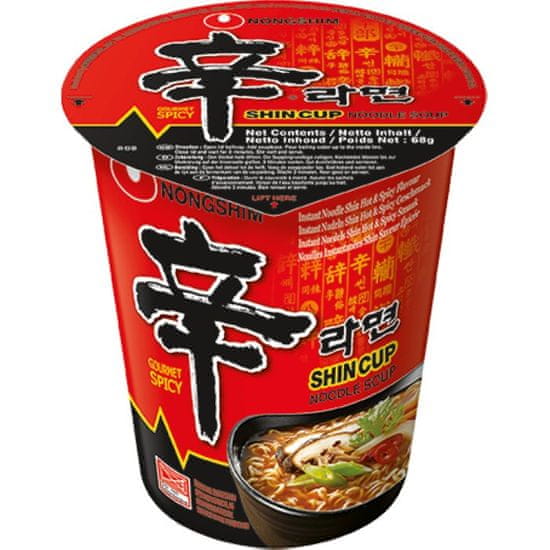 Nongshim Shin Cup instantní nudlová polévka pálivá 68g (kelímek)