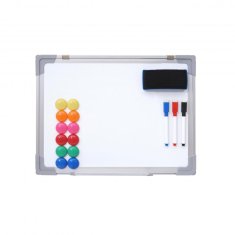 MCW Tabule C84, magnetická tabule memo board pin board, včetně příslušenství ~ 40x30cm