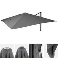 MCW Náhradní kryt pro luxusní světelný slunečník A96, náhradní kryt slunečníku, 3x4m (Ø5m) polyester 3,5 kg ~ antracitová barva