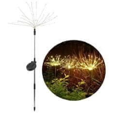 LUMILED 2x Solární zahradní lampa LED Pampeliška LOTUS 80cm