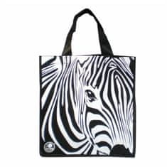 Zebra Taška nákupní textilní 34x36x22cm