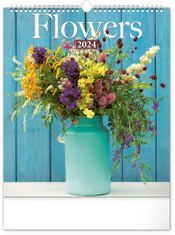 Grooters Nástěnný kalendář Květiny 2024, 30 × 34 cm