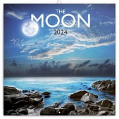 Presco Publishing Poznámkový kalendář Měsíc 2024, 30 × 30 cm