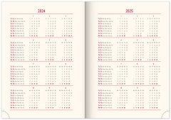 Grooters Týdenní diář Diario 2024, růžový, 15 × 21 cm