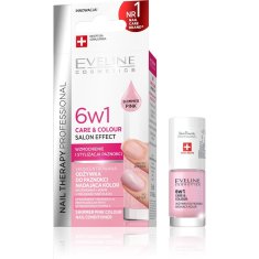 Eveline Kondicionér na nehty Nail Therapy 6W1 Shimmer Pink 5ml