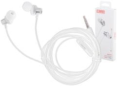 WOWO Sluchátka do uší L-BRNO EP42 s mikrofonem, USB typu C, 120 cm, bílá barva