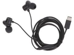 WOWO Sluchátka L-BRNO EP42 s mikrofonem, USB typu C, kabelová, délka 120 cm, barva černá