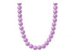 Perlový náhrdelník s umělými perlami - fialové barvy 6000657-3 Průměr perly: 6 mm