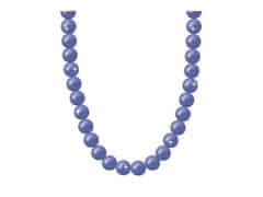 Perlový náhrdelník s umělými perlami - modré barvy 6000657-2 Průměr perly: 1 cm