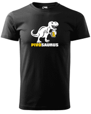 Vtipné tričko - Pivosaurus Barva: Černá (01), Velikost: 4XL