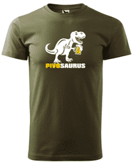 Vtipné tričko - Pivosaurus Barva: Černá (01), Velikost: 4XL
